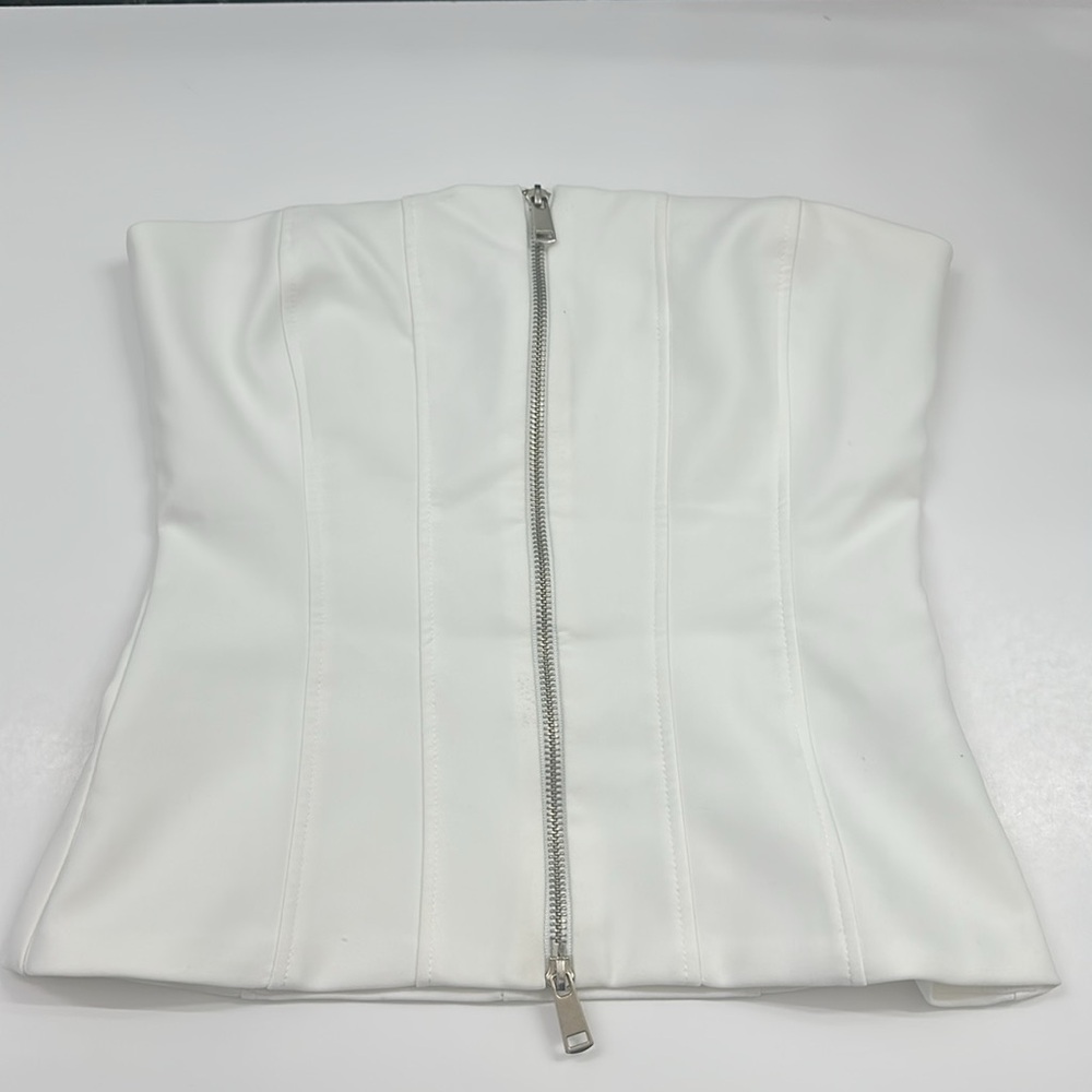 Zara Cream Strapless Top